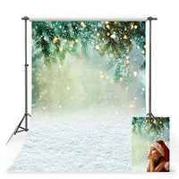 MEHOFOTO Christmas Photo Studio Booth Backgrounds Props Winter Wood Snowflake Christmas Bells Backdrops for Photography 6x8ft